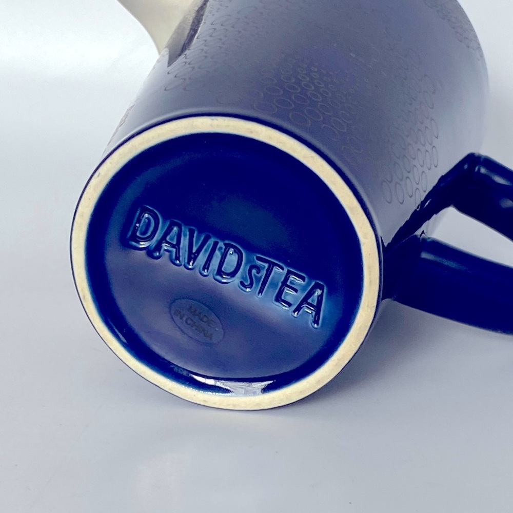 David’s Tea Perfect Mug Delft Celebration Blue Gold Flower Burst Davids - Picture 5 of 6